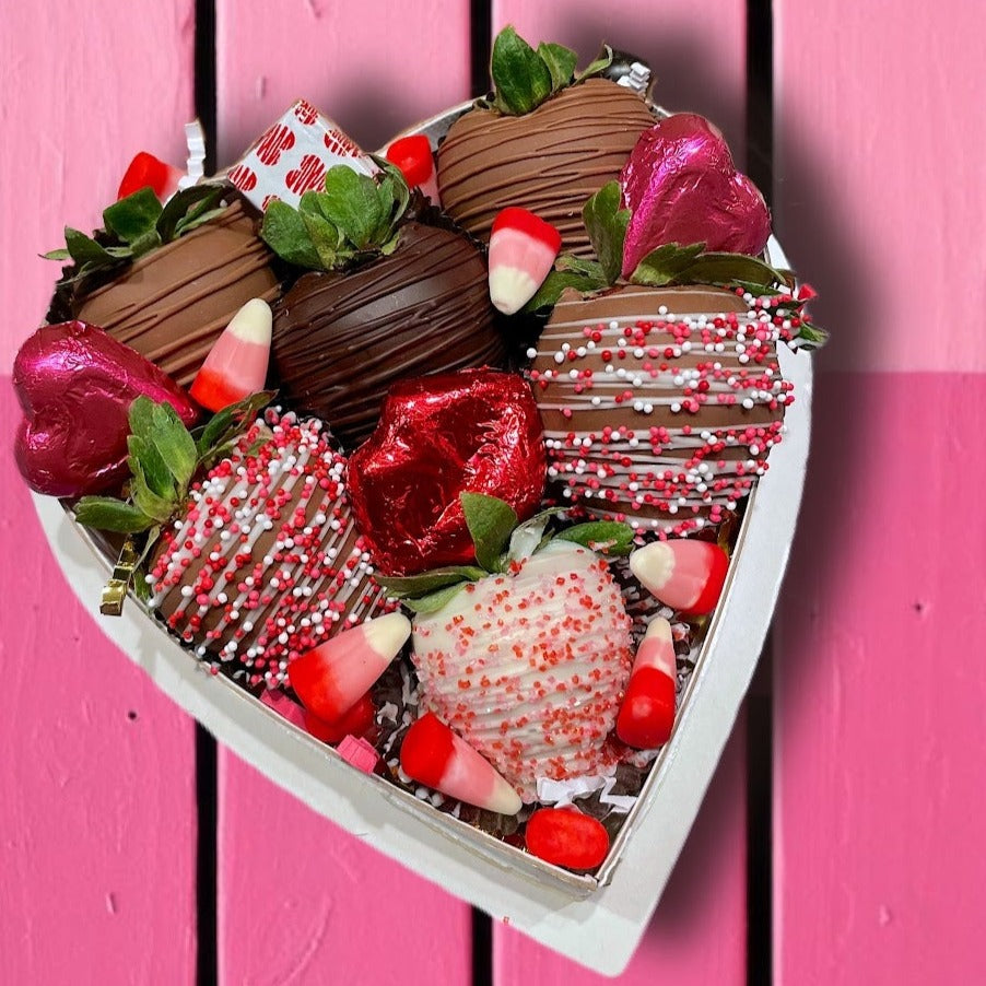 Assorted Chocolate Dipped Strawberry Gift Box
