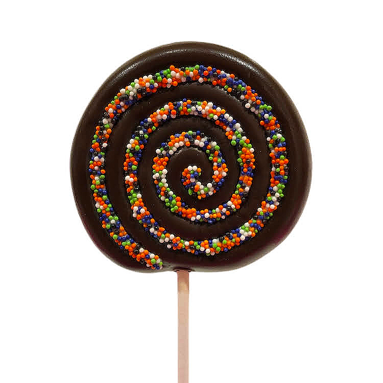 halloween swirl lollipop
